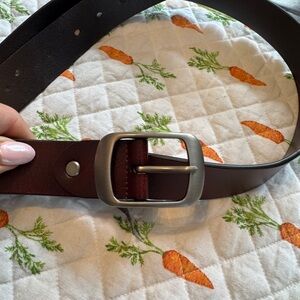 Men's New Brown Leather Belt- Size 50”